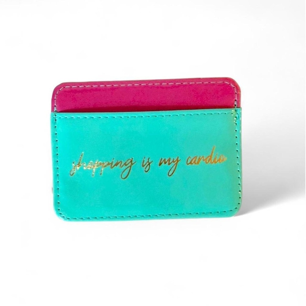 Shopping is my cardio card holder wallet